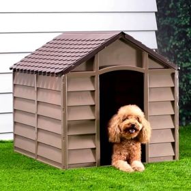 Dog House Brown Polypropylene Medium Durable Dog House