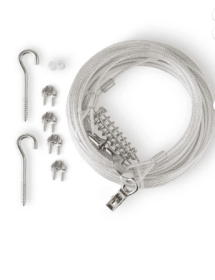 Vibrant Life Vinyl-Covered Trolley Cable Tie-Out for Dogs, x-Large, 60' with 10' Runner