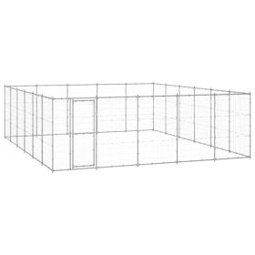 Outdoor Dog Kennel Galvanized Steel 390.7 ft²
