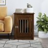 Dog Crate Furniture Brown Oak 21.7"x31.5"x26.8" Engineered Wood