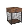JHX Furniture Dog Crates for small dogs Wooden Dog Kennel Dog Crate End Table; Nightstand(Rustic Brown)