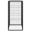 Dog Playpen 4 Panels Black 19.7"x39.4" Powder-coated Steel