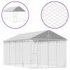 Outdoor Dog Kennel with Roof Silver 9.8'x19.7'x8.2' Galvanized Steel