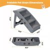 Foldable Dog Ramp Stairs Steps -Grey