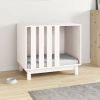 Dog House White Solid Pine Wood 27.6 x 19.7 x 24.4 in Durable
