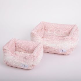 Cashmere Dog Bed (Color: Pink Fawn, size: SM)