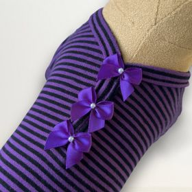 Sweet Dreams Dog Pajamas (Color: Striped Purple, size: XS)