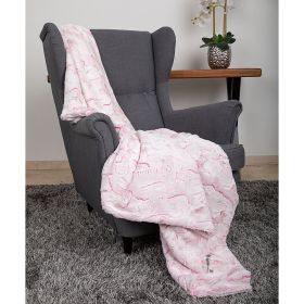 Whisper Dog Blanket (Color: Fuchsia, size: Throw)