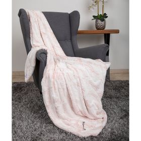 Whisper Dog Blanket (Color: Peach, size: Throw)