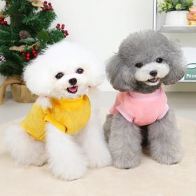 Pet Sweater For Small & Medium Dogs; Warm Dog Sweater With Bear Pattern; Plush Winter Pet Apparel (Color: Sky Blue, size: M)