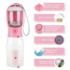 3 in1 Dog Outdoor Water Bottle,Portable Water Dispenser with Food Container,Poop Bag��3,Carbon Filter��2,Leak Proof Lock for Cat
